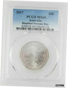 2017 20C 障害者の日 PCGS グレード MS69 Gem Unc2017 20C Disabled Persons Day PCGS Graded MS69 Gem Unc