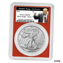 yɔi/iۏ؏tz AeB[NRC RC   [] 2021 $1 Type 2 American Silver Eagle PCGS MS70 Trump 45th President Label Red Fr