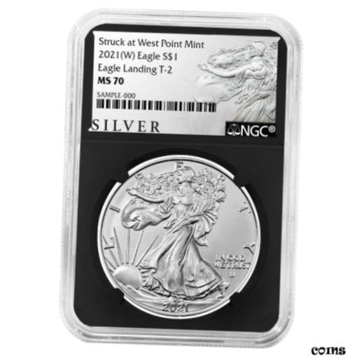 楽天金銀プラチナ　ワールドリソース【極美品/品質保証書付】 アンティークコイン コイン 金貨 銀貨 [送料無料] 2021 （W） $1 Type 2 American Silver Eagle NGC MS70 ALS Label Retro Core
