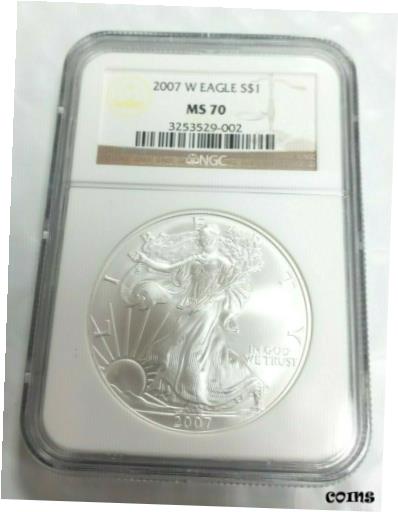 ڶ/ʼݾڽա ƥ    [̵] 2007 W American Silver Eagle S$1 1oz MS70 NGC M190