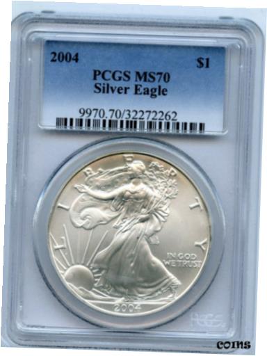 yɔi/iۏ؏tz AeB[NRC RC   [] 2004 $1 American Silver Eagle PCGS MS70