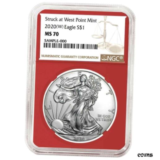 ڶ/ʼݾڽա ƥ    [̵] 2020 (W) $1 American Silver Eagle NGC MS70 Brown Label Red Core