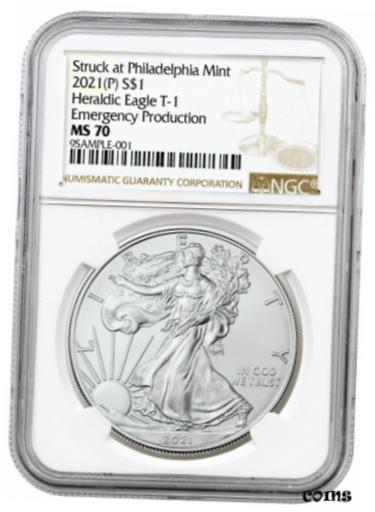 2021 (P) С  ȥå եǥե ۵ T-1 NGC MS70 ֥饦٥2021 (P) Silv...