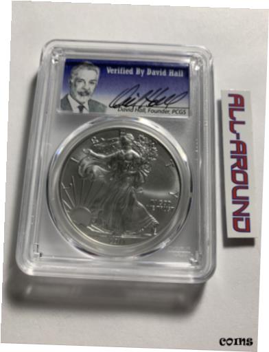 ڶ/ʼݾڽա ƥ    [̵] 2011 PCGS MS70 SILVER EAGLE 25th Anniversary POP 25 SIGNED BY DAVID HALL