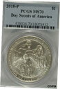 2010 P Boy Scouts of America Commemorative Silver Dollar PCGS MS70カテゴリ【品質保証書付】 アンティークコイン NGC PCGS状態目立った傷や汚れなし発送詳細国際配送料 国内配送料 完全無料商品詳細輸入商品の為、英語表記となります。Certification: PCGS Certification Number: 418538.70/18076912 Grade: MS 70 Year: 2010P Denomination: $1 Circulated/Uncirculated: Uncirculated Strike Type: Business Mint Location: Philadelphia Composition: Silver KM Number: 480[ご購入前に必ずお読み下さい]親切丁寧に、商品到着までサポート対応させていただきます。■パソコンの画像・画質により色や素材感が、実際の商品と多少異なる場合がございますので予めご了承くださいませ。■お客様のご都合（程度の解釈相違を含む）による商品のご購入後のキャンセル返品は、原則としてお受け致しておりません。未払いのまま2日以上連絡が取れない場合はキャンセルさせて頂きます。その場合、事務局側が自動的に「非常に悪い」の評価を付けてしまいますのでご注意ください。※お支払い頂いた場合は連絡は不要です。※他ショップでも販売しておりますので、稀に在庫がない場合がございます。■不具合での返品は箱などすべてが到着時の状態になるものに限らせていただきます。※当店では不良品はすべて現物確認と不具合の確認を行い対応をさせて頂いております。■お客様のご都合によるご注文確定後の商品のキャンセルにつきましては承っておりません。また、ご入金確認後、またはご決済完了確認後のキャンセルにつきましては、ご注文総額の30％のキャンセル料をご請求させていただきます。■領収書二重発行やトラブル防止のため、領収書発行は行っておりません。事務局側が発行している「支払い明細」が正式な支払い証明となります。支払い明細画面を印刷したものが領収書の代わりになることを各税務署に確認済みです。■年末年始・連休の発送は、業者も休みになる関係でいつもより遅れます。■輸送時の破損の場合は配送業者への報告を行って下さい。報告なしでの対応はできません。■日祝日は定休日とさせていただいております。連絡・発送が出来ませんのであらかじめご了承お願いいたします。■内容は必ずお読みになってからお買い求め下さいますようお願い致します。※在庫状況は常に更新をしておりますが、当社は複数店舗で在庫を共有しているため、ご注文を頂きましても稀に欠品している場合がございます。その際は誠に申し訳ございませんが、その旨をメールまたはお電話にてご連絡させていただきます。ご理解いただけますようお願い申し上げます。親切・丁寧にお取引させていただきますのでよろしくお願いします。POINT01　品揃え一番店を目指して 「期待に答えるお店づくりと、時代に合わせたサービスをご提供致します。」 POINT02　多種多様な商品レパートリー 「幅広く、世界の商品をご用意しております。」 POINT03　きっと見つかる！新しい発見 「テレビや雑誌で紹介されたアイテムもいちはやく。」 モットー：丁寧な接客対応 その道数十年のスタッフだからこそできる、“豊富な知識”に基づく商品のご提案。 お探しの商品はお気軽にスタッフにお尋ねください。 「以前は、商品ページあったけど、、、見つからない。」 「初めてアンティークコインの購入をしますが大丈夫ですか？」 「この年代の商品を探していますが、おすすめはありますか？」 「友人にアンティークコインを送りたいけど、おすすめありますか？」 等など、困ったときの質問にも、しっかり対応・お調べ致します。 取寄せ、取り置き等もできますので、商品一覧で見つからなかった商品でも、 スタッフまでお気軽にご相談下さい。 【お問い合わせはお気軽にどうぞ】 suport@world-resource.net