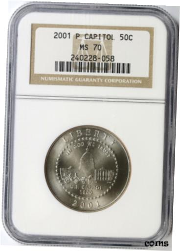 2001-P 50c ĻƲӥ 󥿡ǰϡե顼 NGC MS702001-P 50c Capitol Visitor Center Commemorative Half Dollar NGC MS70