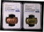 ڶ/ʼݾڽա ƥ    [̵] Pair NGC MS70 Antiqued China 40x23mm Brass &Copper Medals - Chinese Mitten Crab