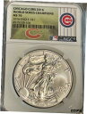 2016 1オンス$1 シルバー イーグル、ワールド シリーズ チャンピオン シカゴ カブス ラベル、NGC MS 702016 1 oz. $1 Silver...