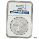 【極美品/品質保証書付】 アンティークコイン コイン 金貨 銀貨 [送料無料] 2014 American Silver Eagle - NGC MS70 - Early Releases