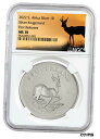 【極美品/品質保証書付】 アンティークコイン コイン 金貨 銀貨 [送料無料] 2022 South Africa 1 oz Silver Krugerrand R1 Coin NGC MS70 FR Springbok Label