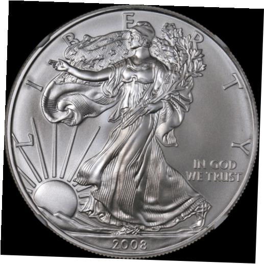 yɔi/iۏ؏tz AeB[NRC RC   [] 2008 Silver American Eagle $1 NGC MS70 Brown Label - STOCK