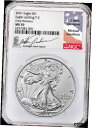 プレセール - 2021 $1 タイプ 2 アメリカン シルバー イーグル NGC MS70 ER Gaudioso (ENGRAVER)Presale - 2...