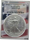 yɔi/iۏ؏tz AeB[NRC RC   [] 2018 American Silver Eagle PCGS MS70 FLAG HOLDER