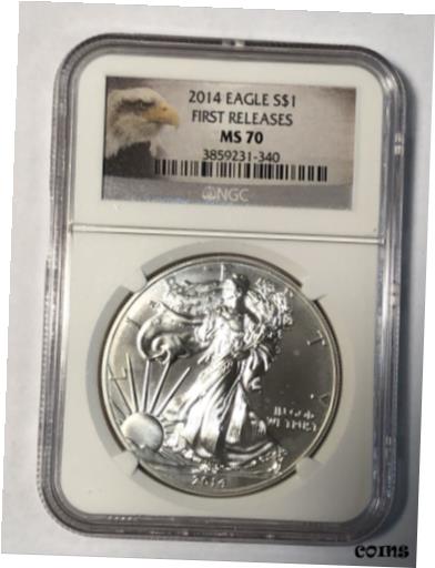 yɔi/iۏ؏tz AeB[NRC RC   [] 2014 $1 AMERICAN SILVER EAGLE NGC MS70 FIRST RELEASES BALD EAGLE LABEL