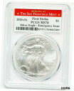 2020 S ファーストストライク シルバー イーグル PCGS MS702020 S First Strike Silver Eagle PCGS MS70(3)