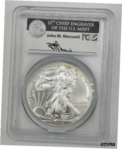 楽天金銀プラチナ　ワールドリソース【極美品/品質保証書付】 アンティークコイン コイン 金貨 銀貨 [送料無料] 2014 MS70 Walking Liberty US Eagle Silver Dollar Coin 1 Oz .999 Fine Silver #9