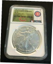 2016 1オンス$1 シルバー イーグル、ワールド シリーズ チャンピオン シカゴ カブス ラベル、NGC MS 702016 1 oz. $1 Silver...