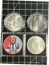 【極美品/品質保証書付】 アンティークコイン コイン 金貨 銀貨 [送料無料] 4 1oz Silver Rounds featuring Donald Trump