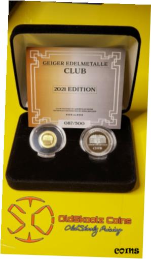 ڶ/ʼݾڽա ƥ    [̵] Geiger Edelmetalle Club 1/2 Oz .999 Silver Round &1g Gold In Box W/ COA 87/500