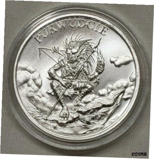  アンティークコイン コイン 金貨 銀貨  1oz Pukwudgie Silver Round Coin Delaware & Wampanoag Folklore The Vanishing Man