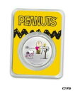 ピーナッツ チャーリー ブラウン & スヌーピー バレンタイン 1オンス シルバー カラー化コイン TEP 新品!Peanuts Charlie Brown & Snoopy Valentine 1oz Silver Colorized Coin in TEP NEW!