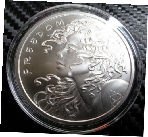 楽天金銀プラチナ　ワールドリソース【極美品/品質保証書付】 アンティークコイン コイン 金貨 銀貨 [送料無料] 1 oz Freedom Girl BU Silver Round Silver Shield 2020 in capsule