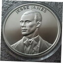 【極美品/品質保証書付】 アンティークコイン コイン 金貨 銀貨 送料無料 Jesse James 1 oz .999 silver Wild West Legends Gun colt 45 James Gang railroad