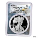2020-W プルーフ $1 アメリカン シルバー イーグル PCGS PR70DCAM FDOI イーグル フレーム2020-W Proof $1 American Silver Eagle PCGS PR70DCAM FDOI Eagle Frame(3)