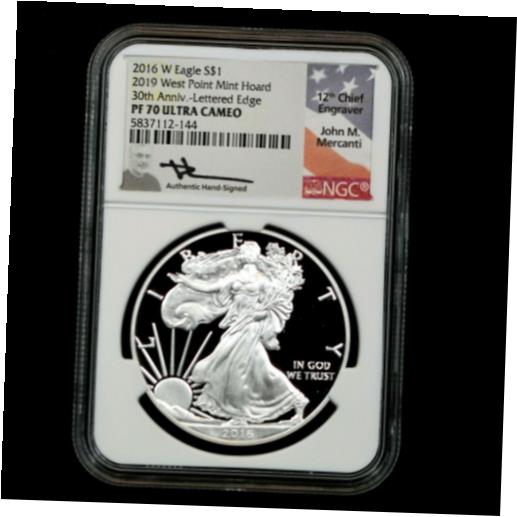 ڶ/ʼݾڽա ƥ    [̵] Mercanti 2016 W Ultra Cameo 2019 West Point Mint Hoard PF70 $1 Silver Eagle