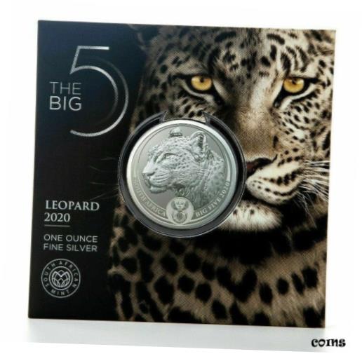 【極美品/品質保証書付】 アンティークコイン コイン 金貨 銀貨 [送料無料] 2020 South Africa Big 5 Leopard 1 oz .999 Silver Coin ~ Only 15,000 Minted