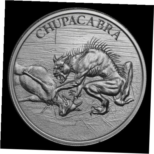  アンティークコイン コイン 金貨 銀貨  Cryptozoology Collection Chupacabra The Vampire Beast 1 oz Silver USA BU Round