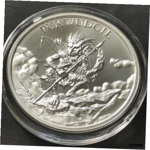  アンティークコイン コイン 金貨 銀貨  PUKWUDGIE Cryptozoology 1 oz .999 Silver High Relief Wampanoag folklore Bigfoot