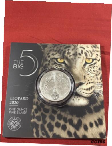 【極美品/品質保証書付】 アンティークコイン コイン 金貨 銀貨 [送料無料] 2020 .999 Silver BU South Africa 5 Rand Big 5 LEOPARD in Mint Sealed Pkg w/ COA