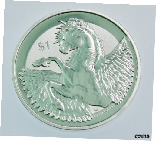  アンティークコイン コイン 金貨 銀貨  Scarce 2019 Reverse FROSTED Gem BU Pegasus Proof BVI .999 silver bullion-stunner