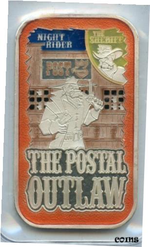 【極美品/品質保証書付】 アンティークコイン コイン 金貨 銀貨 [送料無料] The Postal Outlaw Night Rider RARE Postal Express Mint 1OZ .999 Fine silver #3/6