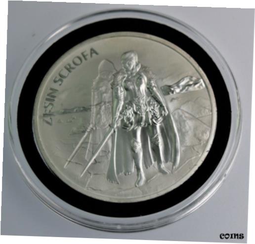  アンティークコイン コイン 金貨 銀貨  2019 Ultra Rare Zi:sin scrofa 1 oz .999 silver GHOST coin Komsco in capsule