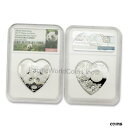中国 2017 バレンタイン バンブー パンダ 1 オンス シルバー ハート型 NGC PF69 UC SKU#6467China 2017 Valentine Bamboo Panda 1 oz Silver Heart-shaped NGC PF69 UC SKU#6467