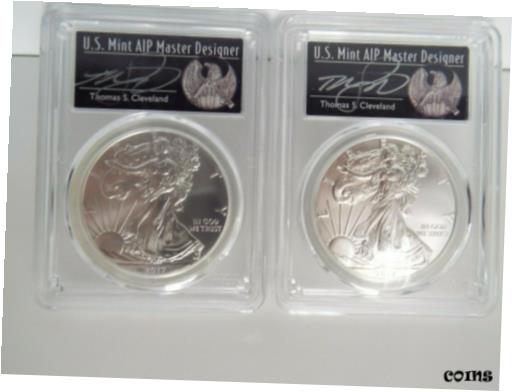 yɔi/iۏ؏tz AeB[NRC RC   [] 2 COIN SET 2017-P MS70/69 PCGS AMERICAN SILVER EAGLE $1 RARE CLEVELAND,FREEDOM