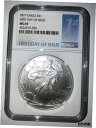 【極美品/品質保証書付】 アンティークコイン コイン 金貨 銀貨 [送料無料] 2017 $1 AMERICAN SILVER EAGLE NGC MS69 FIRST DAY OF ISSUE LABEL