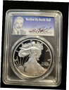 2017-W $1 プルーフ アメリカン シルバー イーグル ファースト ストライク PCGS 70DCAM David Hall 署名2017-W $1 Pr...
