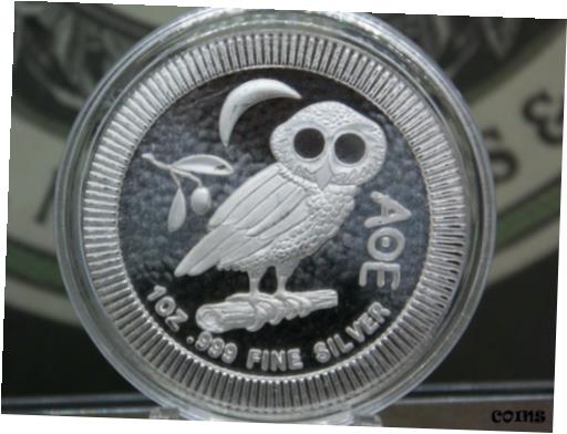  アンティークコイン コイン 金貨 銀貨  2017 $2 Niue Athenian OWL Ancient Greek Tetradrachm AOE 1oz .999 Fine Silver #CF