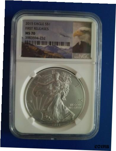 【極美品/品質保証書付】 アンティークコイン コイン 金貨 銀貨 [送料無料] 2015 American Silver Eagle FIRST RELEASES NGC MS-70