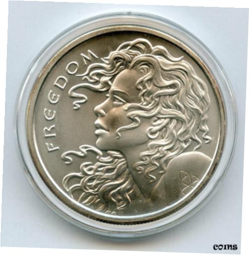 楽天金銀プラチナ　ワールドリソース【極美品/品質保証書付】 アンティークコイン コイン 金貨 銀貨 [送料無料] 2015 Freedom Girl 999 Silver 1 oz Art Medal Shield Patriot Bullion ounce - JK663
