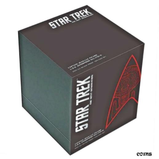 ڶ/ʼݾڽա ƥ    [̵] 2015 STAR TREK JEAN-LUC PICARD &ENTERPRISE NCC-1701D 1OZ .999 SILVER 2 COIN SET