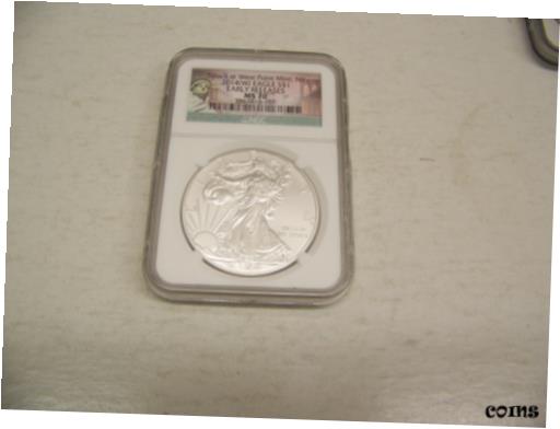 楽天金銀プラチナ　ワールドリソース【極美品/品質保証書付】 アンティークコイン コイン 金貨 銀貨 [送料無料] 2014（W） Am. Silver Eagle Dollar NGC MS 70 ER - STRK. at WEST POINT MINT, NY