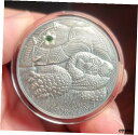 2014 ポーランド造幣局 10 ダイナースワロフスキー エレメント - イシガメ 1 オンス シルバー コイン2014 Mint of Poland 10 Diners Swarovski Elements - Pond Turtle 1oz Silver Coin