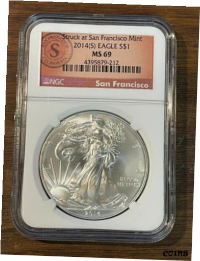 2014(S) AMERICAN SILVER EAGLE STRUCK AT SAN FRANCISCO MINT NGC MS 69 4395879-212※関税は当ショップ負担（お客様負担無し）※全国送料無料・海外輸送無料※商品の状態は画像をご確認下さい（極美品・目立った汚れ無し）※輸入品の為英語表記となります※その他ご不明点はお気軽にお問合せ下さい！Coin: American EagleCertification: NGCPrecious Metal Content per Unit: 1 ozGrade: MS 69Year: 2014Brand/Mint: U.S. MintComposition: Silver[ご購入前に必ずお読み下さい]親切丁寧に、商品到着までサポート対応させていただきます。■パソコンの画像・画質により色や素材感が、実際の商品と多少異なる場合がございますので予めご了承くださいませ。■お客様のご都合（程度の解釈相違を含む）による商品のご購入後のキャンセル返品は、原則としてお受け致しておりません。未払いのまま2日以上連絡が取れない場合はキャンセルさせて頂きます。その場合、事務局側が自動的に「非常に悪い」の評価を付けてしまいますのでご注意ください。※お支払い頂いた場合は連絡は不要です。※他ショップでも販売しておりますので、稀に在庫がない場合がございます。■不具合での返品は箱などすべてが到着時の状態になるものに限らせていただきます。※当店では不良品はすべて現物確認と不具合の確認を行い対応をさせて頂いております。■お客様のご都合によるご注文確定後の商品のキャンセルにつきましては承っておりません。また、ご入金確認後、またはご決済完了確認後のキャンセルにつきましては、ご注文総額の30％のキャンセル料をご請求させていただきます。■領収書二重発行やトラブル防止のため、領収書発行は行っておりません。事務局側が発行している「支払い明細」が正式な支払い証明となります。支払い明細画面を印刷したものが領収書の代わりになることを各税務署に確認済みです。■年末年始・連休の発送は、業者も休みになる関係でいつもより遅れます。■輸送時の破損の場合は配送業者への報告を行って下さい。報告なしでの対応はできません。■日祝日は定休日とさせていただいております。連絡・発送が出来ませんのであらかじめご了承お願いいたします。■内容は必ずお読みになってからお買い求め下さいますようお願い致します。※在庫状況は常に更新をしておりますが、当社は複数店舗で在庫を共有しているため、ご注文を頂きましても稀に欠品している場合がございます。その際は誠に申し訳ございませんが、その旨をメールまたはお電話にてご連絡させていただきます。ご理解いただけますようお願い申し上げます。親切・丁寧にお取引させていただきますのでよろしくお願いします。 品質保証について 当店の商品の、品質保証についてご紹介いたします。 ▽品質保証書 お買い上げいただく全ての商品に「WORLD RESOURCE品質保証書」をおつけいたします。 これは、WORLD RESOURCEが販売した商品であることを保証するものです。大切に保管してください。 ▽標準保証に関して 当店でご購入頂きました商品は7日以内の標準保証サービスが付属致します。 ※ご購入日につきましては、製品の品質保証書に記載の日付にて確認させていただきます。 ※保証は通常利用時のみの対応となります。 ※ご購入日の確認を致しかねる場合は有償となります。品質保証書は大切に保管して下さい。POINT01　品揃え一番店を目指して 「期待に答えるお店づくりと、時代に合わせたサービスをご提供致します。」 POINT02　多種多様な商品レパートリー 「幅広く、世界の商品をご用意しております。」 POINT03　きっと見つかる！新しい発見 「テレビや雑誌で紹介されたアイテムもいちはやく。」 モットー：丁寧な接客対応 その道数十年のスタッフだからこそできる、“豊富な知識”に基づく商品のご提案。 お探しの商品はお気軽にスタッフにお尋ねください。 「以前は、商品ページあったけど、、、見つからない。」 「初めてアンティークコインの購入をしますが大丈夫ですか？」 「この年代の商品を探していますが、おすすめはありますか？」 「友人にアンティークコインを送りたいけど、おすすめありますか？」 等など、困ったときの質問にも、しっかり対応・お調べ致します。 取寄せ、取り置き等もできますので、商品一覧で見つからなかった商品でも、 スタッフまでお気軽にご相談下さい。 【お問い合わせはお気軽にどうぞ】 suport@world-resource.net