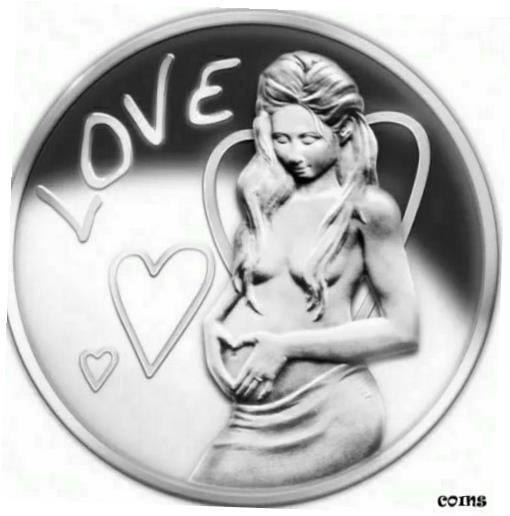  アンティークコイン コイン 金貨 銀貨  2013 Silver Shield Bullet LOVE Pregnancy .999 silver 1 oz PROOF in a capsule