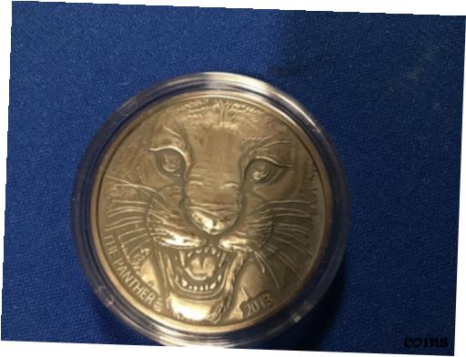  アンティークコイン コイン 金貨 銀貨  (2013)-1oz.(RARE)-Ivory Coast-(The BlackPanther)1,000 Francs CFA silver coin
