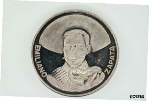 エミリアーノ・サパタ 2 オンス .999 シルバー メキシコ地金コイン アステカ カレンダー付きEmiliano Zapata 2 oz .999 Silver Mexican Bullion Coin w/ Aztec Calendar